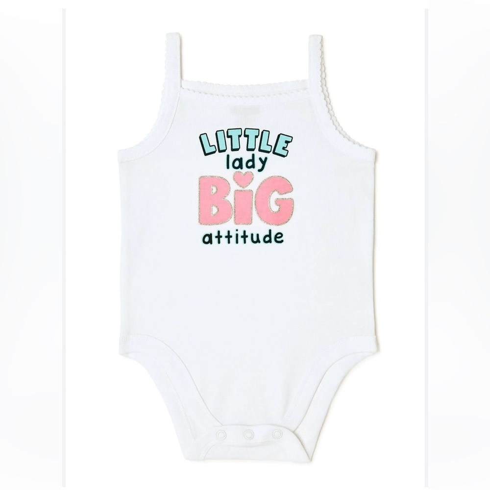 GARANIMALS Baby Girls “Little Lady Big Attitude” Cami Bodysuit